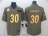 Nike Steelers 30 James Conner 2019 Olive Gold Salute To Service Limited Jersey,baseball caps,new era cap wholesale,wholesale hats